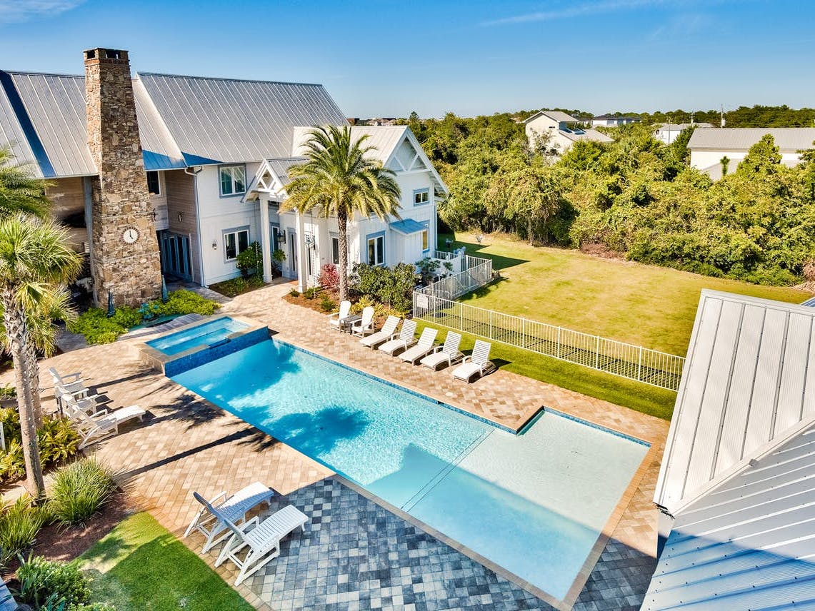 Miramar Beach, FL exterior pool of event home rental